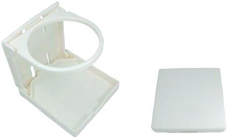 Kunststoff Getränkehalter, Klappbar, A=104mm, B=98mm, C=94mm, Weiß