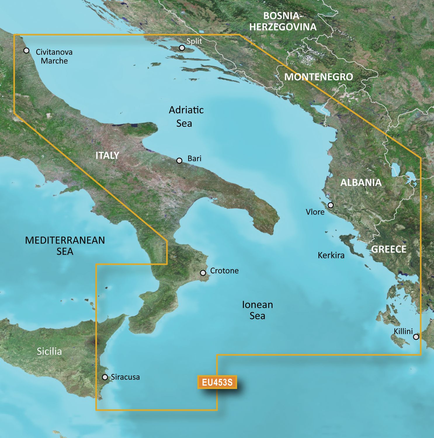 Garmin Seekartenmodul G3 Vision microSD™/SD™ card: VEU453S - Adriatic Sea, South Coast Garmin Seekartenmodul G3 Vision microSD™/SD™ card: VEU453S - Adriatic Sea, South Coast