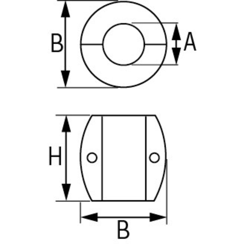 PLASTIMO 'ANODE SHAFT (BALL) 2 1/2'