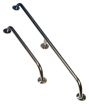 Niro Handlauf, Ø20mm, H=55mm, L=1200mm Mit Extra Mittelstück