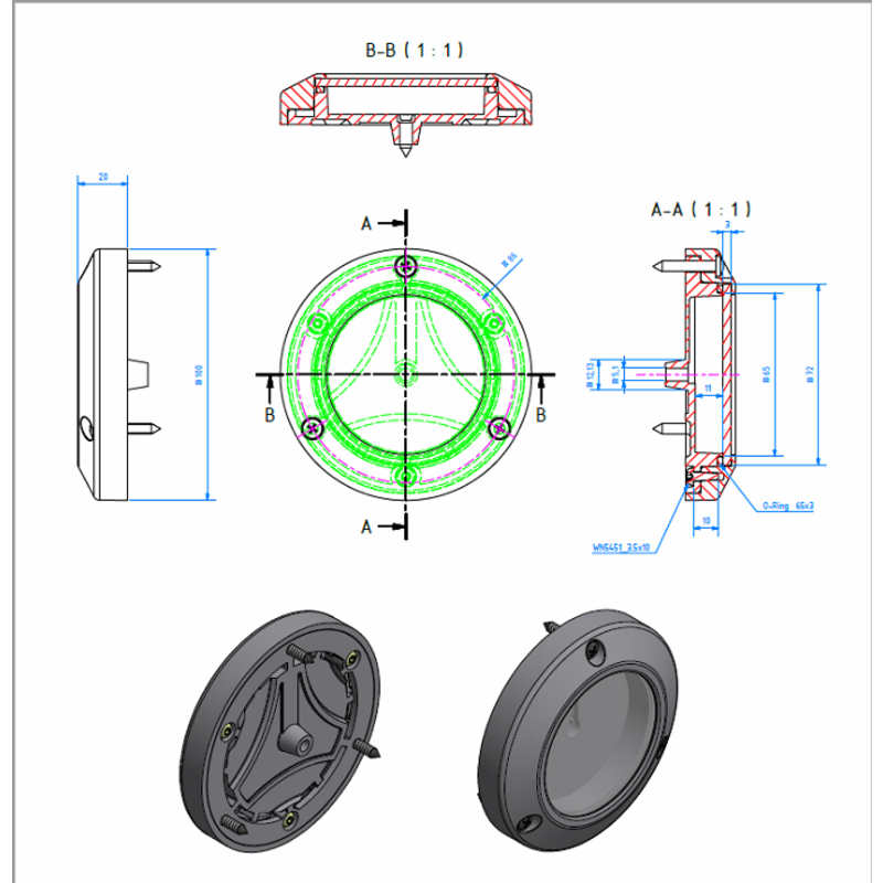 Aquasignal DIONE LED-Unterwasserleuchte weiß