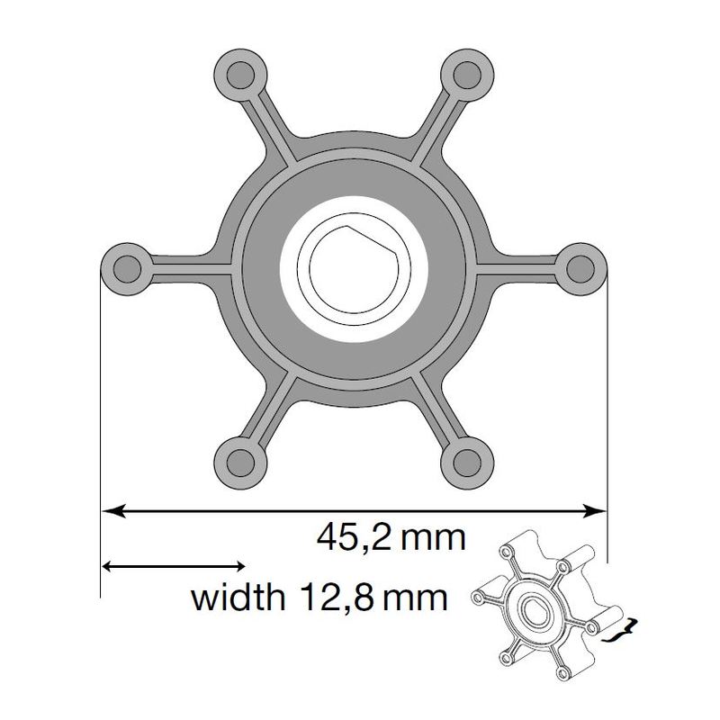 Johnson Impeller für TA3P Pumpe, Nitril Johnson Impeller für TA3P Pumpe, Nitril