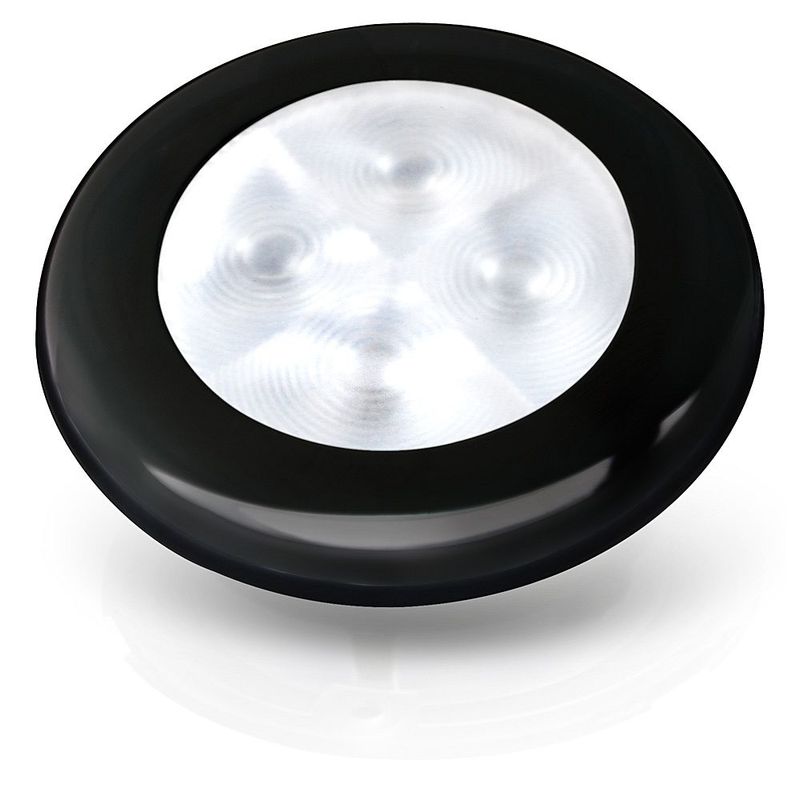 Hella LED RND SL WHT 24V BLK RIM