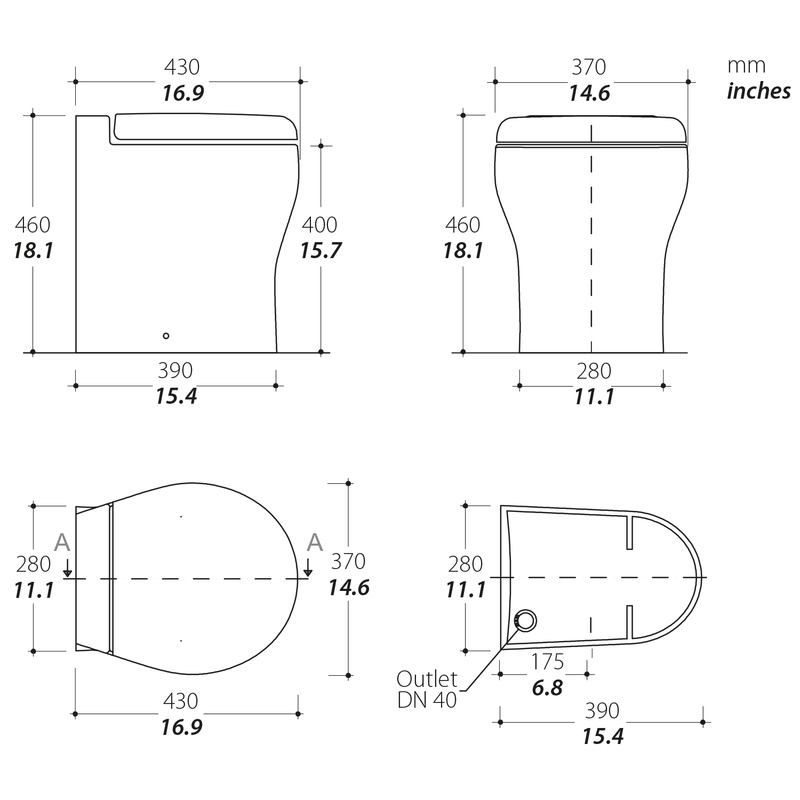 Tecma Elegance 2G Toilette 12V Standard weiss Tecma Elegance 2G Toilette 12V Standard weiss