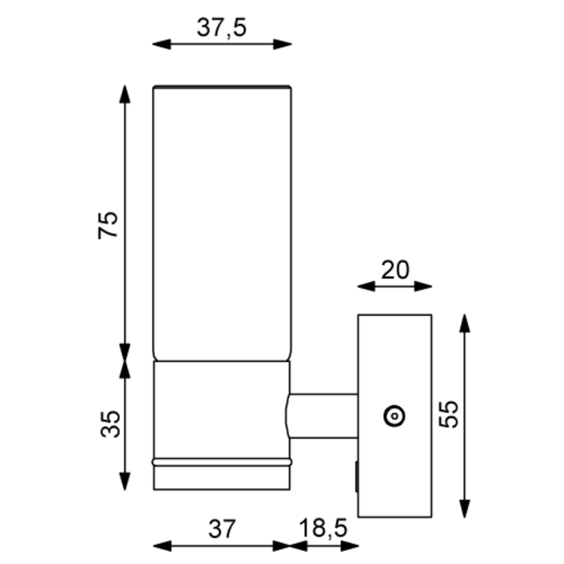 Prebit LED-Anbauleuchte W1-1, D2W, chrom-glanz, wa Prebit LED-Anbauleuchte W1-1, D2W, chrom-glanz, wa