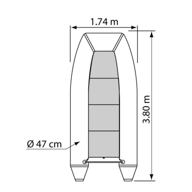 PLASTIMO Schlauchboot TRAIL P380HA grau