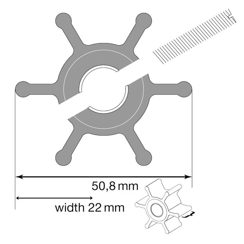 Johnson Impeller für F4 Pumpe, MC97/EPDM