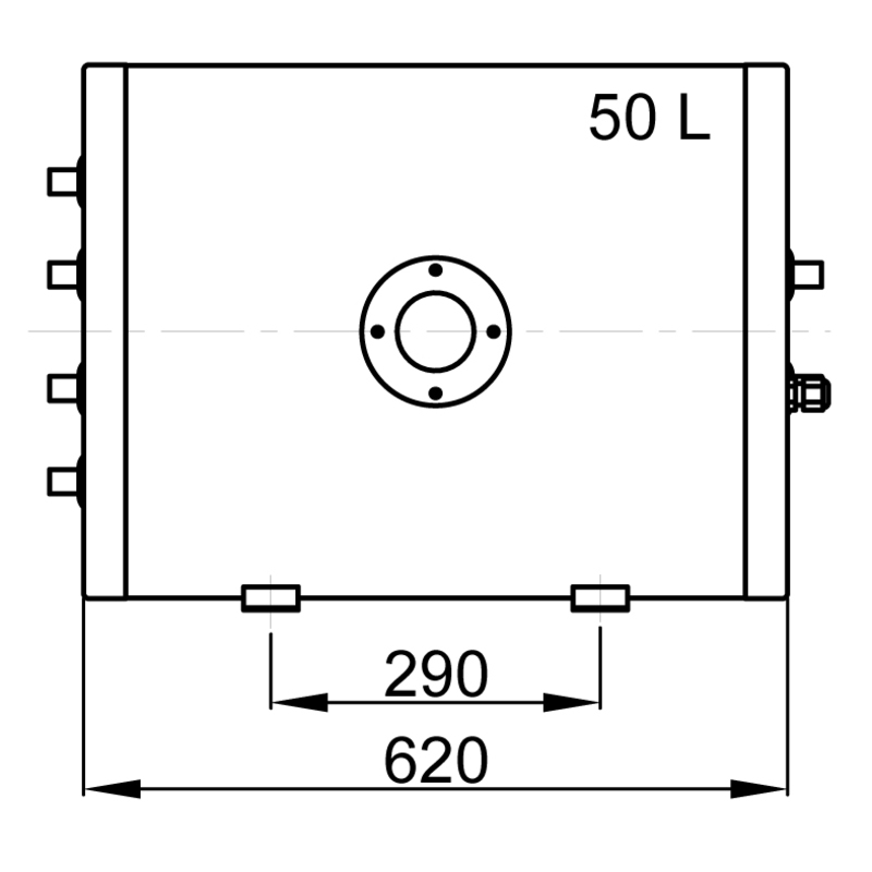 Vetus Doppelspiral Warmwasserboiler 50 Ltr. Vetus Doppelspiral Warmwasserboiler 50 Ltr.
