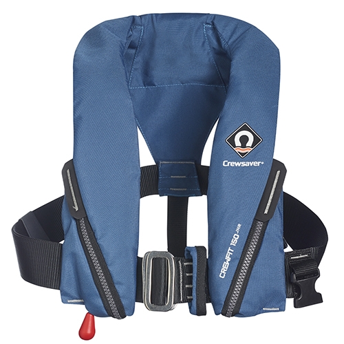 CrewFit 150N Junior Automatic, 9705BA, Rettungsweste, blau, integrierter Lifebelt (Harness)