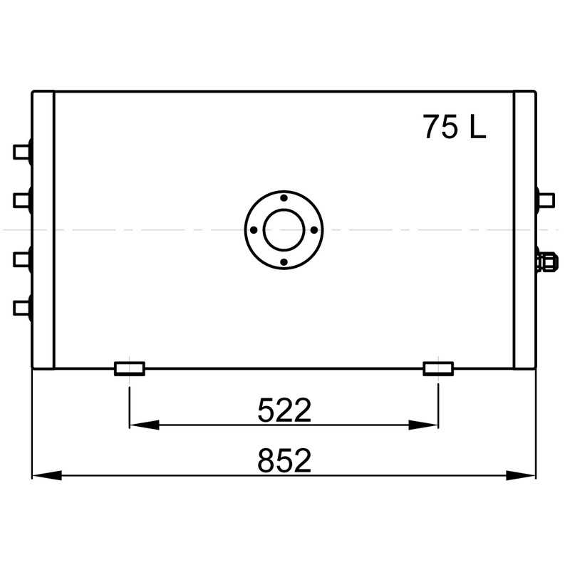 Vetus Doppelspiral Warmwasserboiler 75 Ltr. Vetus Doppelspiral Warmwasserboiler 75 Ltr.