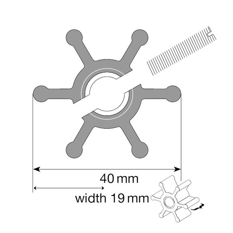 Johnson Impeller für F35 Pumpe, MC97/EPDM