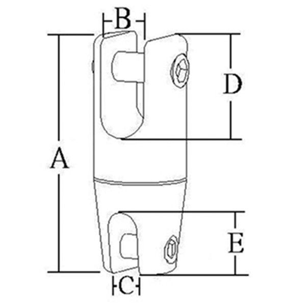 Ankerwirbel rostfreier Stahl für 6-8mm Kette