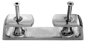 Niro Lippklampe Mit Leitrollen, Abm. 40x205x55mm, Leine Ø16-22mm