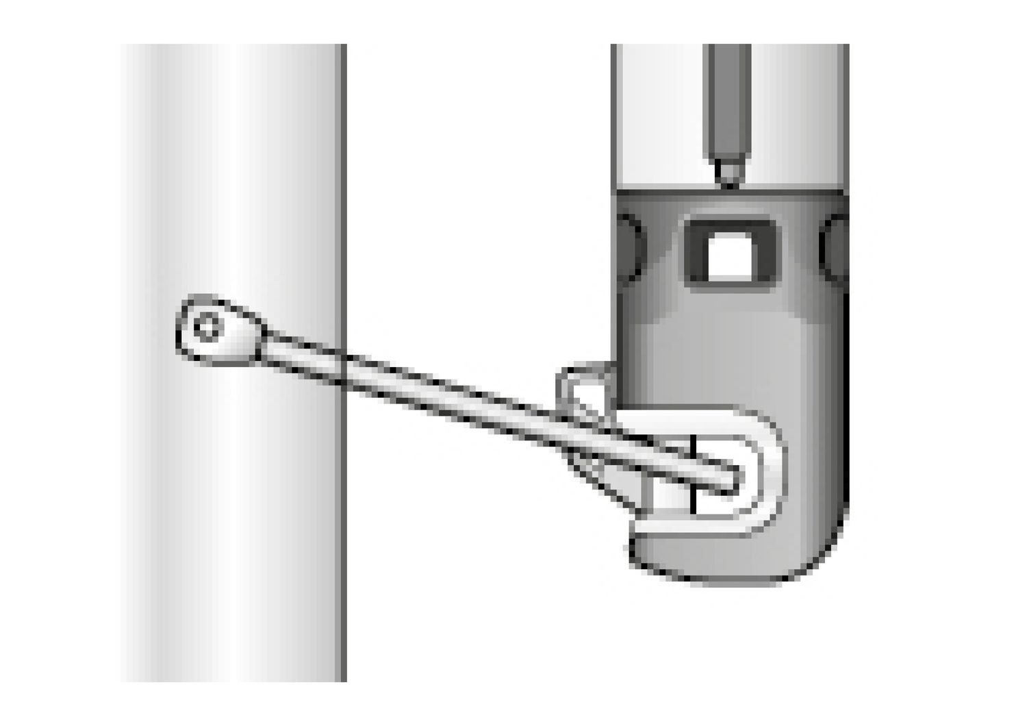 Bügel D=10 L=169mm mit Kissen für Spinnaker-Liftsystem