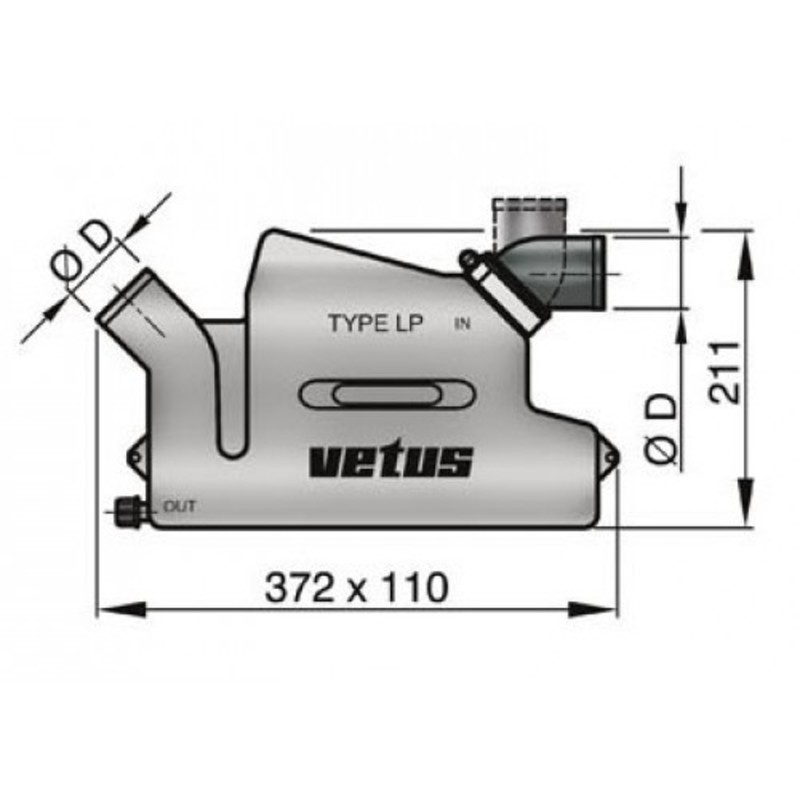 Vetus Wassersammler L40R Vetus Wassersammler L40R