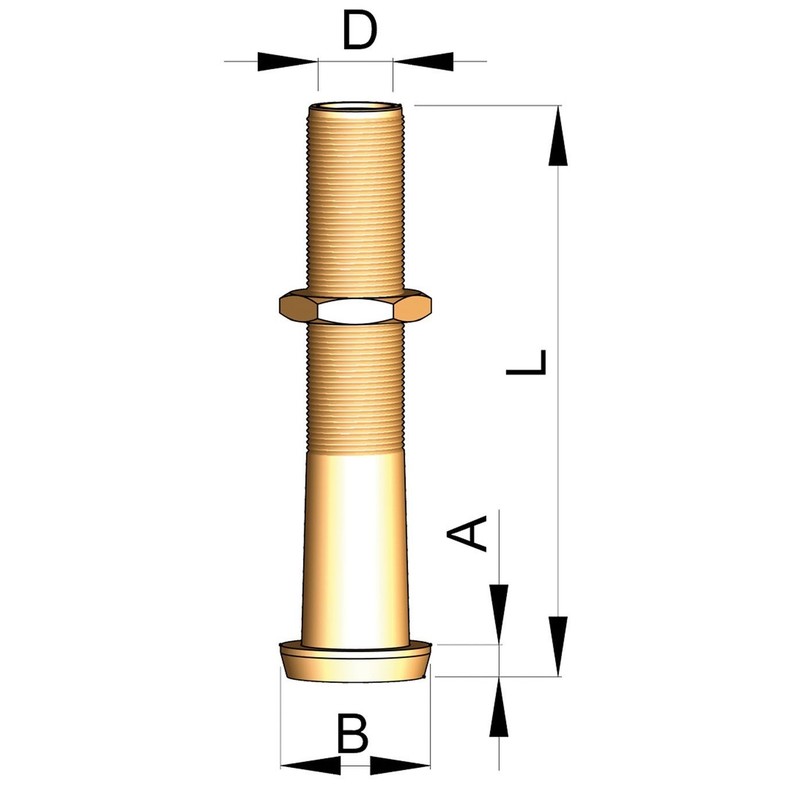 Vetus Hennegattsrohr 40mm L=305 Vetus Hennegattsrohr 40mm L=305