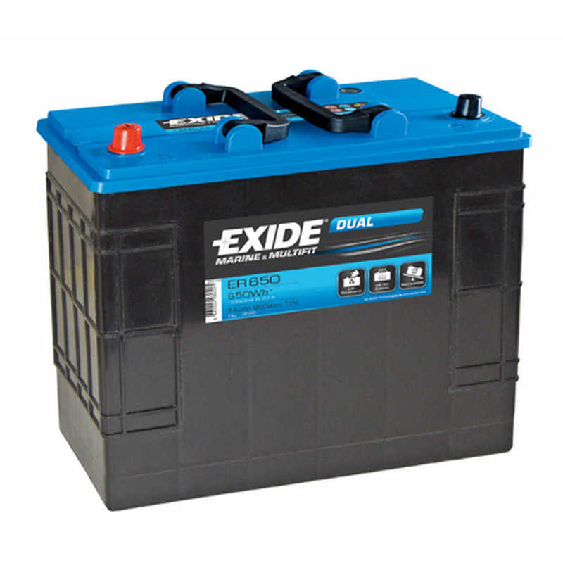 Exide Dual Säure-Batterie, 142Ah, 650Wh, 12V Exide Dual Säure-Batterie, 142Ah, 650Wh, 12V