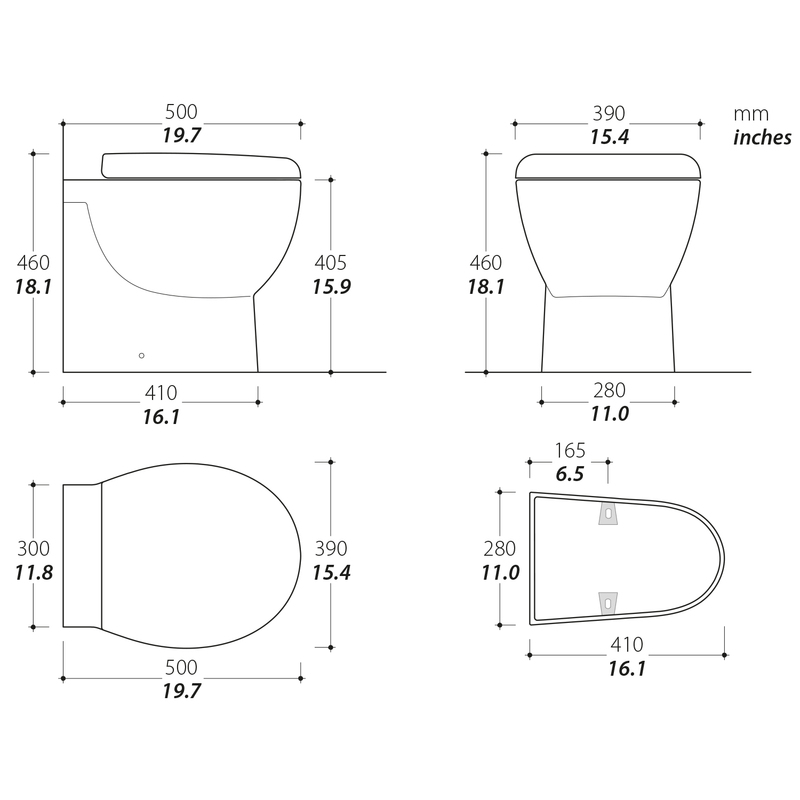 Tecma Breeze Toilette 230V Standard weiss