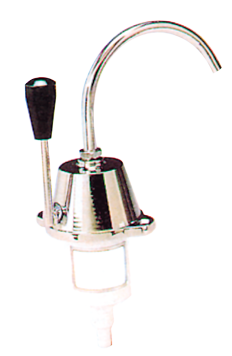 Verchromter Waschbeckenpumpe Mit Kunststoffgehäuse, Aluminium Wasserauslauf & Niro Pumpenhebel