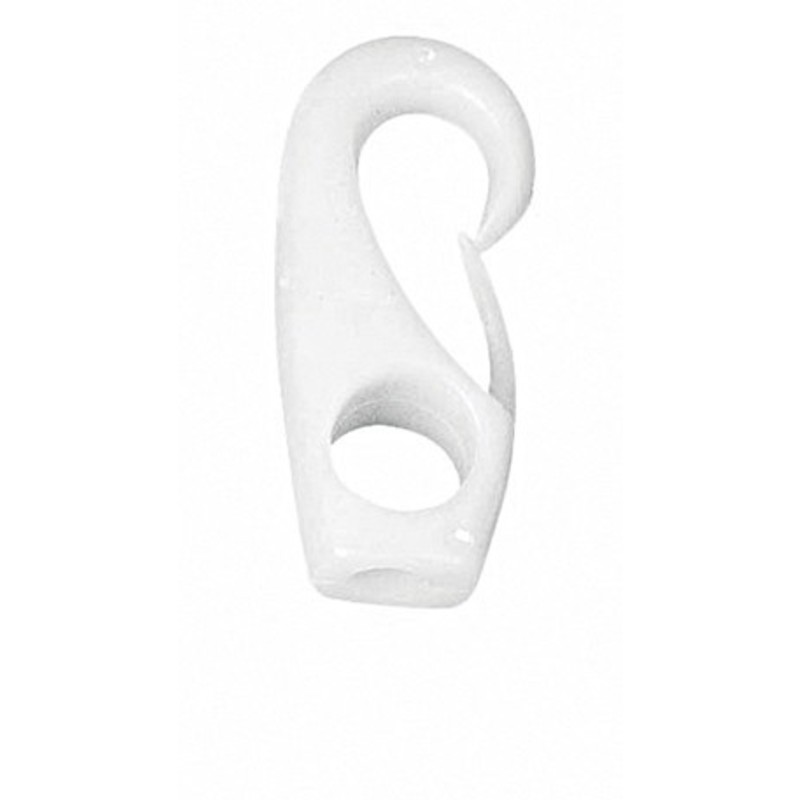 PLASTIMO KARABINERHAKEN POLYAMID WEISS+OESE D6MM