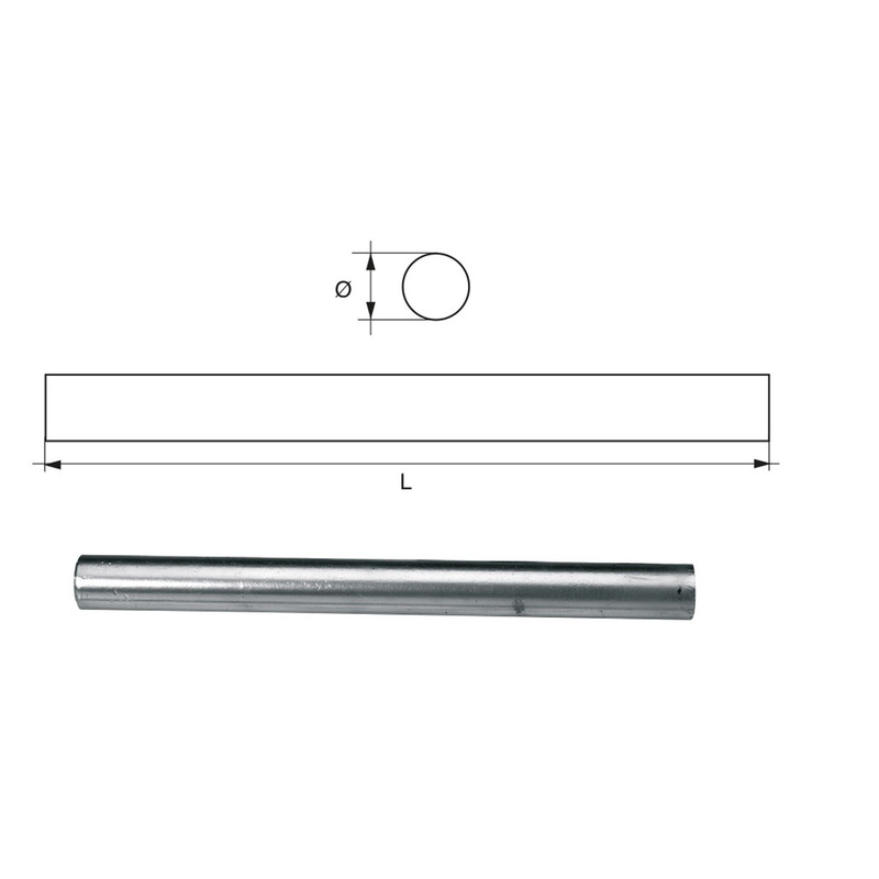 BUKH PRO ZINC RUDDERS ANODE 400MM