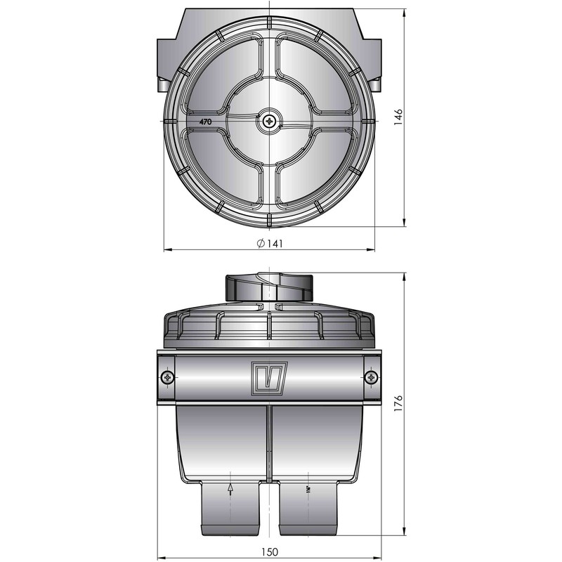 Vetus Kühlwasserfilter Typ 470 - 12,7 mm