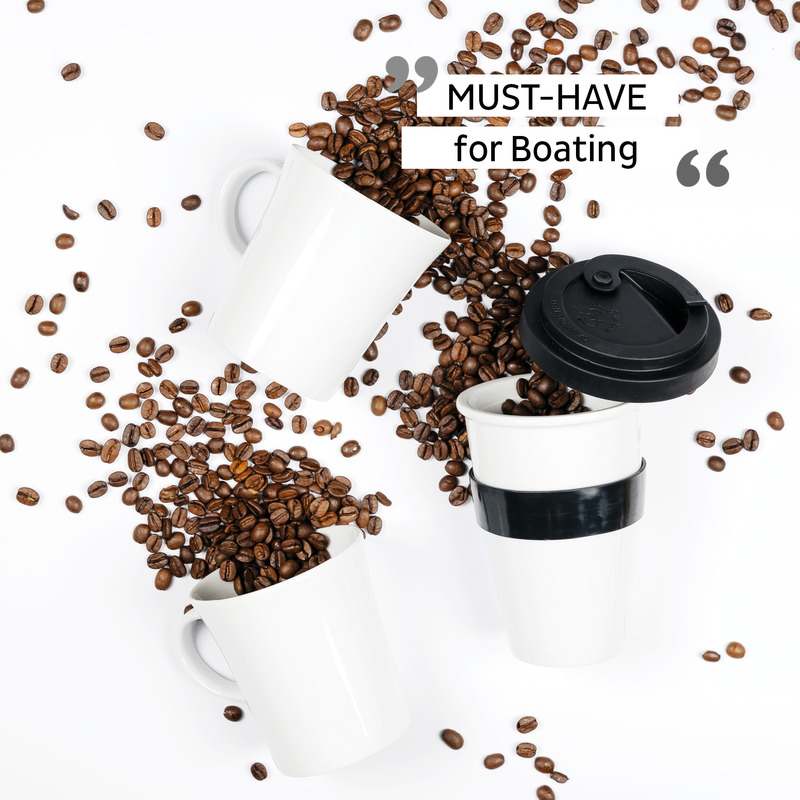 Porzellan TO-GO-CUP inkl. Untersetzer BLACK Porzellan TO-GO-CUP inkl. Untersetzer BLACK