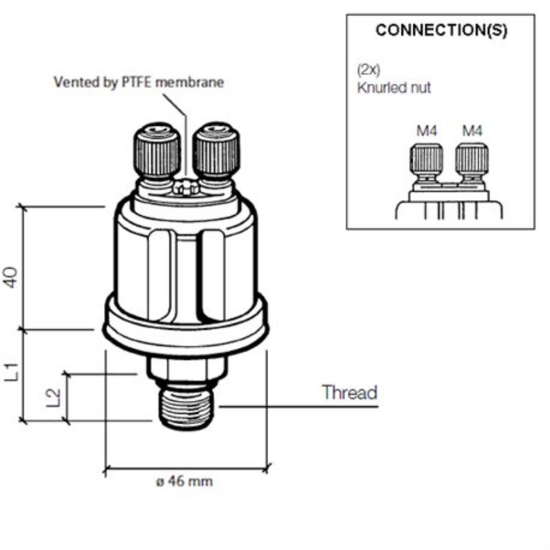Veratron VDO Öldruck Sensor 10bar/150psi, 2p, M10 Veratron VDO Öldruck Sensor 10bar/150psi, 2p, M10