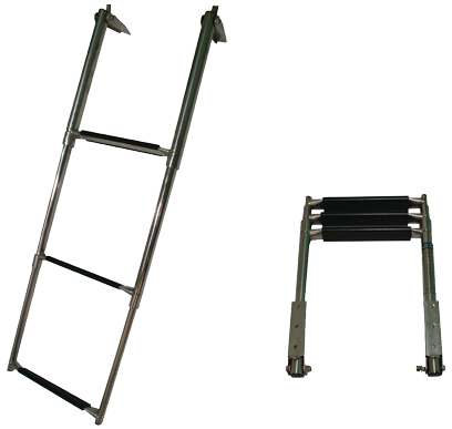 Niro Teleskopische Badeleiter, 4-Stufen Mit Kunststoff Bekleidet, Max. Rohr Ø38mm