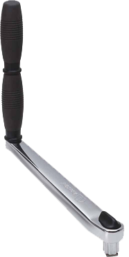Verchromte Winsch-Kurbel, L=250mm, Gewicht 1,53kg, Doppelgriff