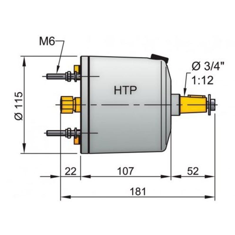 Vetus Hydraulik-Pumpe HTP42, 10 mm, weiß