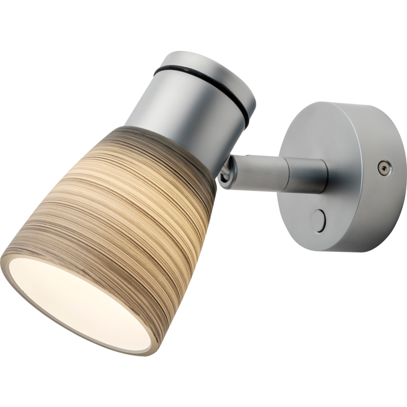 Prebit LED-Anbauleuchte R1-1, chrom-matt, warmweiß