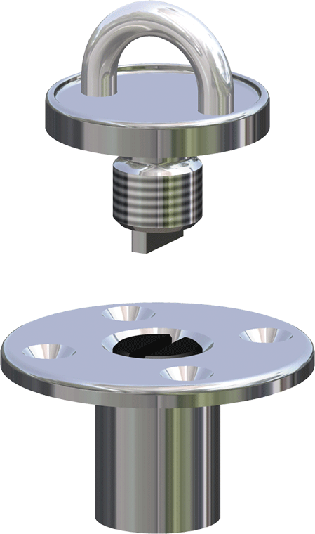 Antal Niro Screwed Deck Eye, Für Blöcke Serie Opf-60