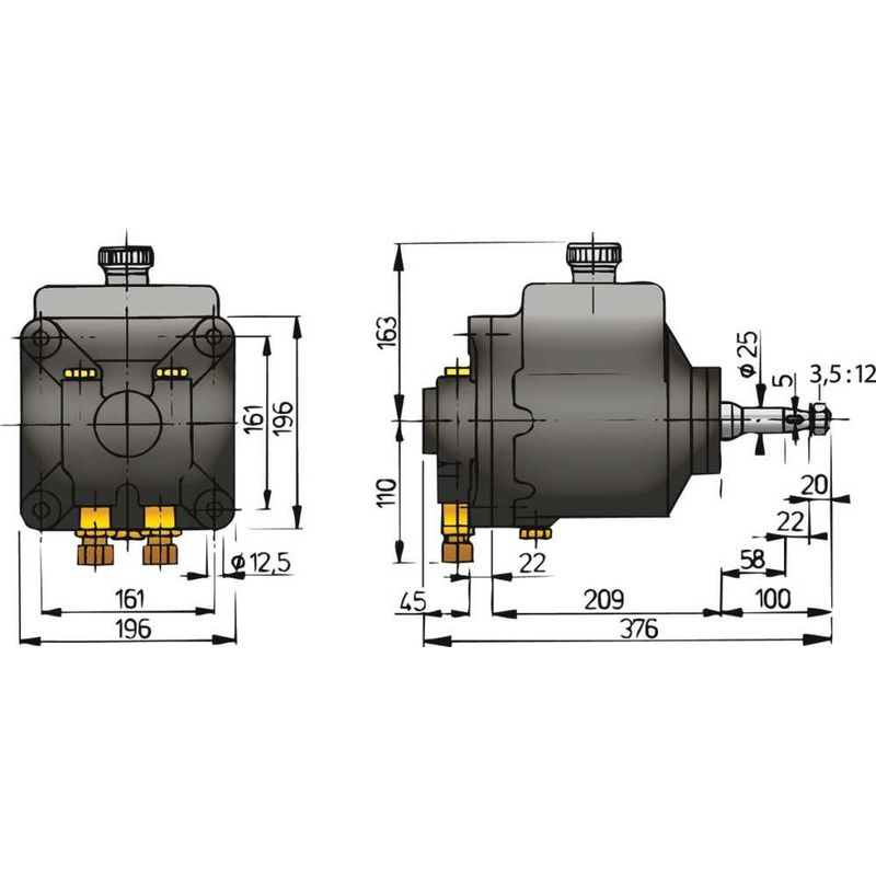 Vetus Hydraulik-Pumpe MTP191B