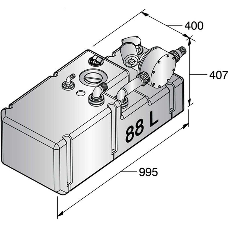 Vetus Schmutzwassertanksystem 88l/12V Vetus Schmutzwassertanksystem 88l/12V