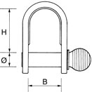 Niro Schäkel, Ø6mm, B=17mm, H=26mm (Bruchlast 2050kg)