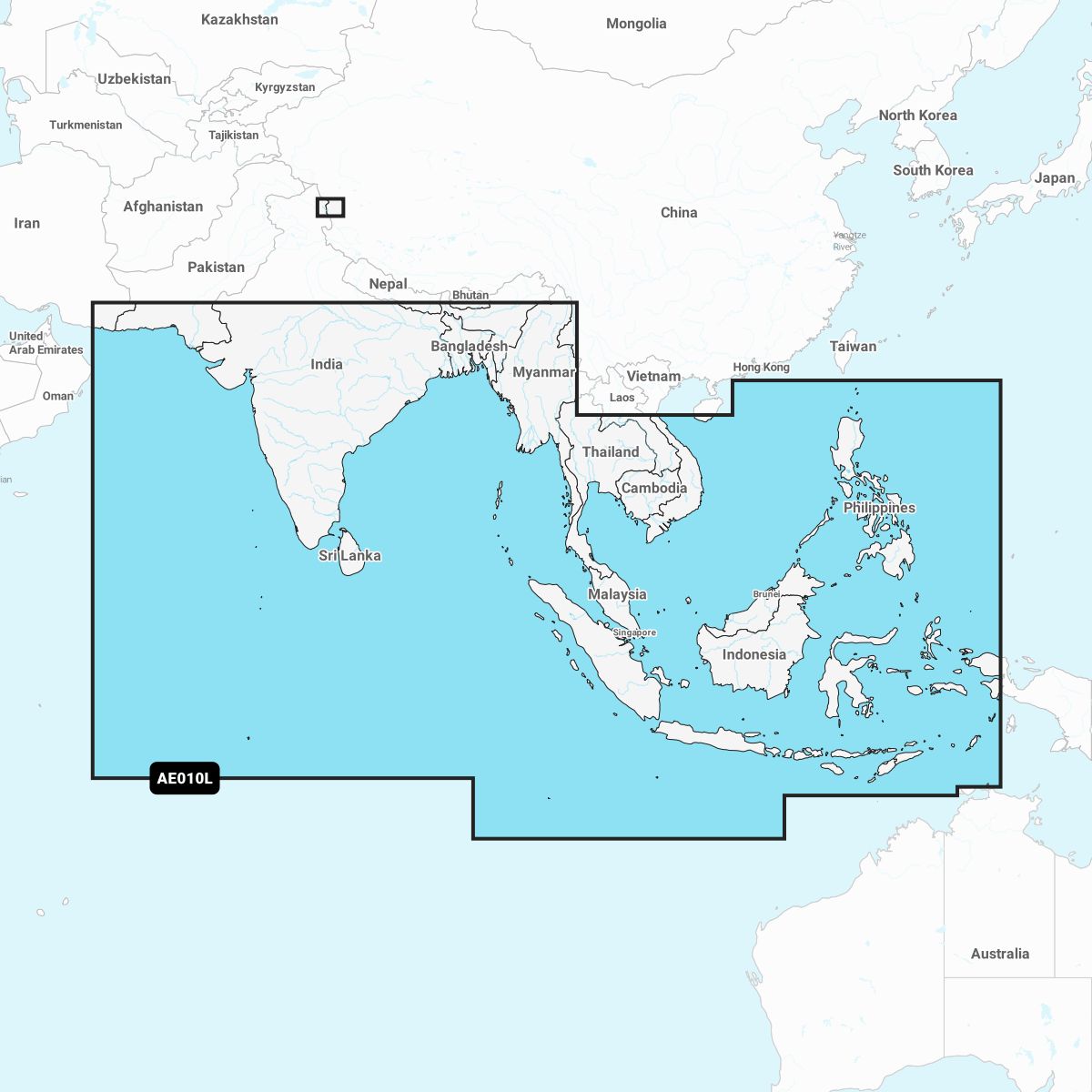 Garmin Navionics+ AE010L Indischer Ozean und Südchinesisches Meer