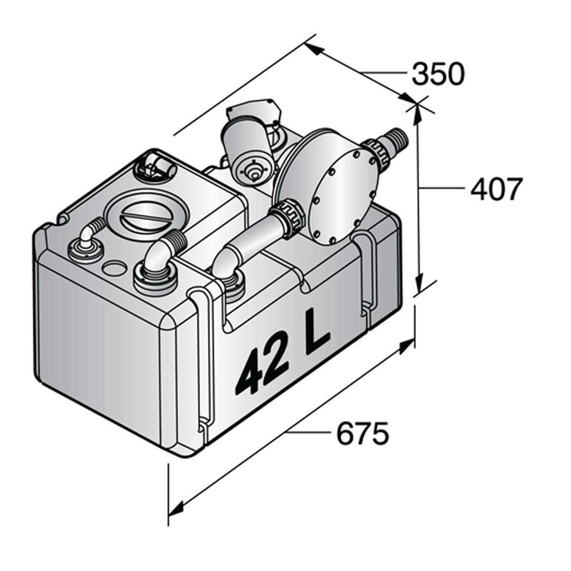 Vetus Schmutzwassertanksystem 42L/12V Vetus Schmutzwassertanksystem 42L/12V