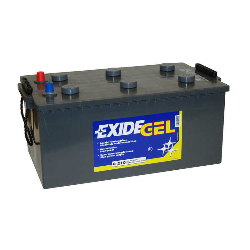 Exide Equipment Gel Batterie, 210Ah, 2400Wh, 12V Exide Equipment Gel Batterie, 210Ah, 2400Wh, 12V
