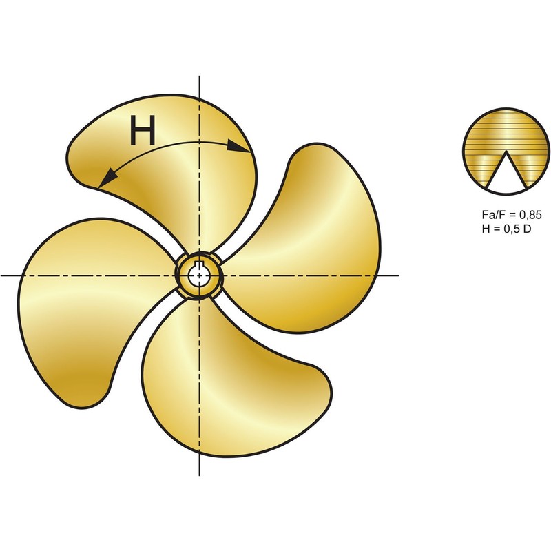 Vetus Propeller 4-flg. 16'Ø,  Welle 35mm