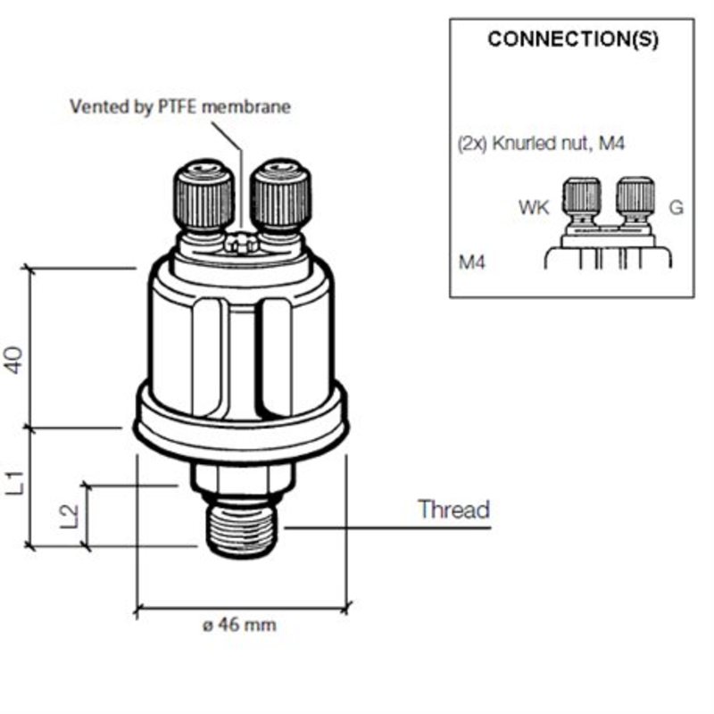 Veratron VDO Druckgeber 0-5 Bar - M12 Veratron VDO Druckgeber 0-5 Bar - M12