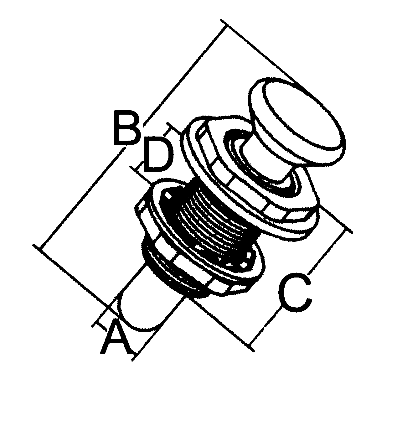 Niro Druckschnapper Für Aufwärts Scharnierende Deckel, A=9,5, B=56,5mm, C=28mm, D=13mm