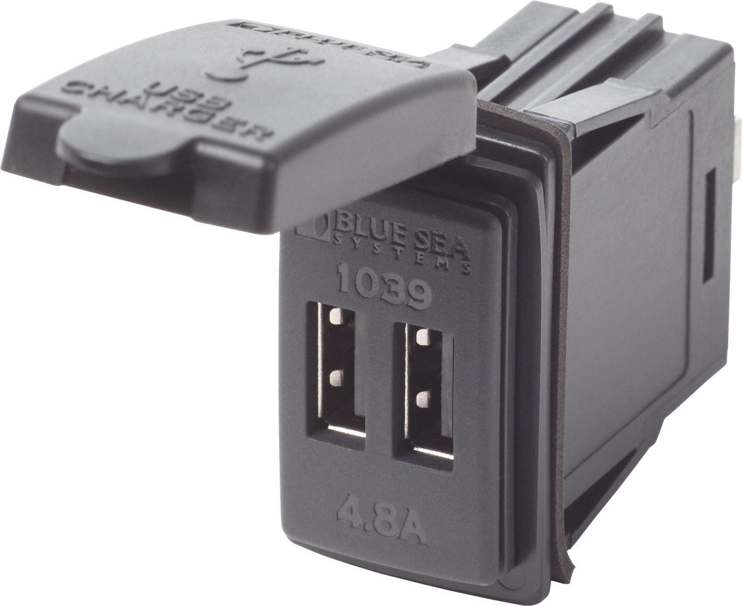 Rechteckige USB-Doppelsteckdose - 4.8A
