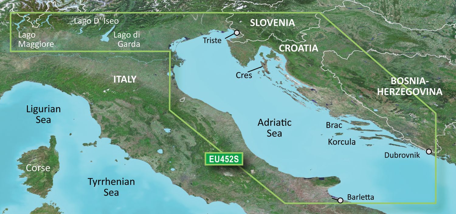Garmin Seekartenmodul G3 Vision microSD™/SD™ card: VEU452S - Adriatic Sea, North Coast Garmin Seekartenmodul G3 Vision microSD™/SD™ card: VEU452S - Adriatic Sea, North Coast