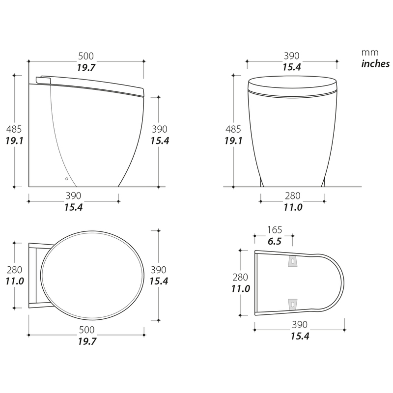 Tecma Privilege Toilette 12V Standard weiss Tecma Privilege Toilette 12V Standard weiss