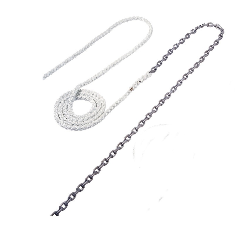 Maxwell 20m 1mm Kette x 100m 16mm 8 Geflecht/Nylon