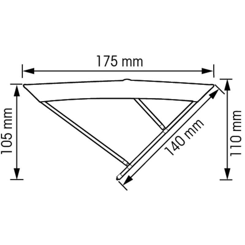 Plastimo BIMINI ALU 3 ARCHES 170 GREY