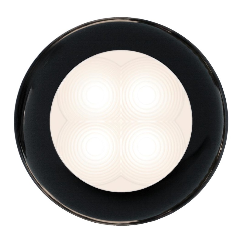 Hella LED RND SL WRM WHT 12V BLK RIM