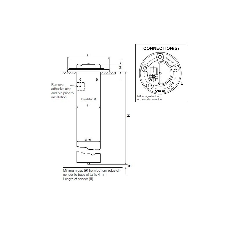 Veratron VDO Standard-Tauchrohrgeber