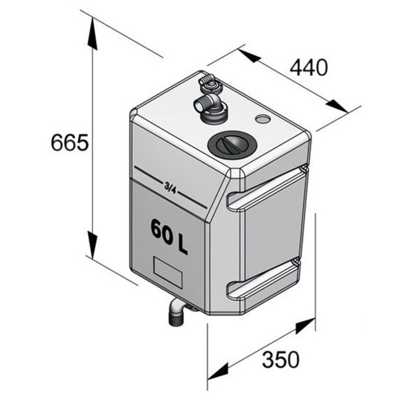 Vetus Schmutzwassertank 60 Ltr. Vetus Schmutzwassertank 60 Ltr.